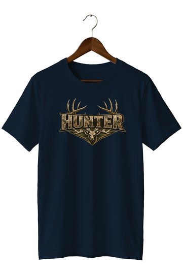 Camouflage Printed T-Shirt Hunter Deer Figured Nature T-Shirt