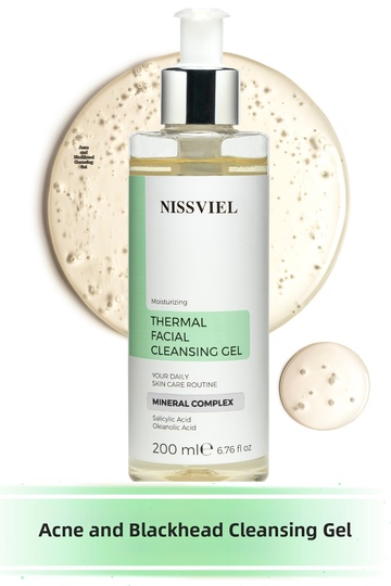 Salicylic & Lactic Acid Supported Facial Cleansing Gel Against Pores and Blackheads 200 ml