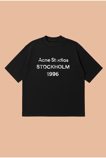 Acne Studios Stockholm Boxy Fit Oversize Unisex 100% Cotton Tshirt – Printed T-Shirt |   Streetwear