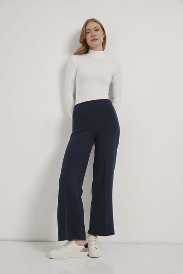 Elastic Waist Thessaloniki Trousers with Grass Detail