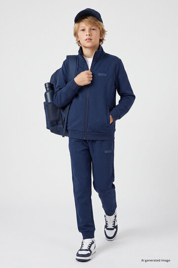 Parlament Standard Fit Basic High Collar Jogger Boys' Tracksuit Set - 11327