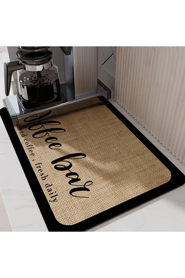 30x40cm Dark Coffee Hot Coffee Machine Rug No Cleaning Antifouling Technology Leather Water Control