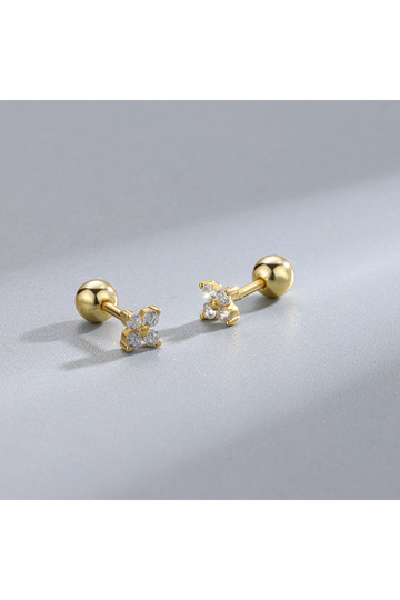1 Pair AED18-5g New Fashion Heart Stud Earrings for Women Hypoallergenic Screw Cartilage Helix Earri