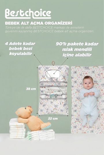 Mother Baby Care Cover Baby Changing Mat Newborn Changing Mat Organizer (53X24) cm