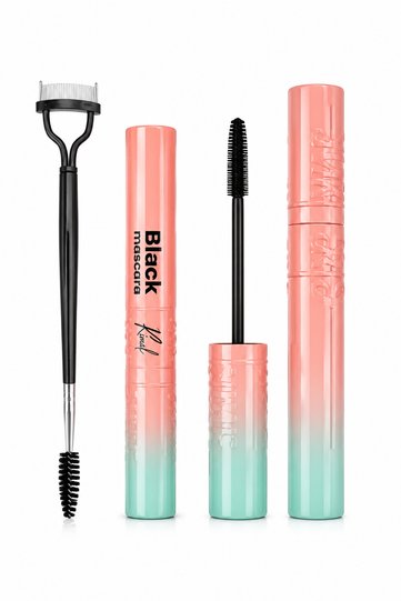 Black Mascara and After-Mascara Double-Sided Eyelash Separator Apparatus Set of 2
