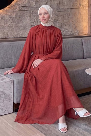 Reglan Sleeve Dress Y0159 - Red