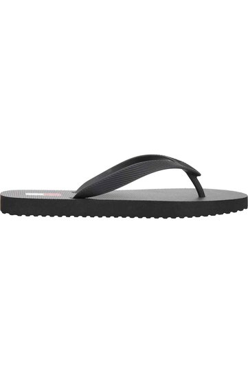 Men's Brand Logo Black Slippers Suitable for Daily Use