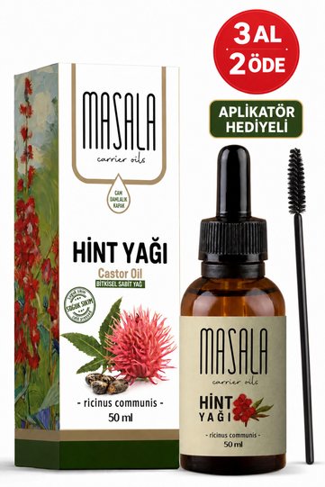 Castor Oil Cold Pressed 50 ml 100% Pure and Natural Castor Oil