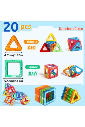 Medium Size 20pcs Magnetic Building Blocks DIY Magnets Toys Medium Size STEM Toys Construction Toys