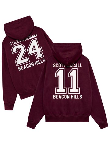 Unisex Men/Women Teen Wolf Scott - Stilinski Printed Oversize Cotton Hooded Sweatshirt
