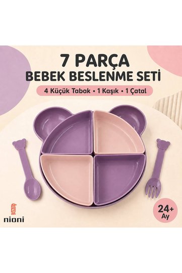 7-Piece Dinner Set/ Lilac-Purple