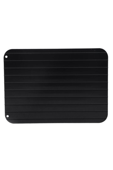 BLACK Aluminum Fast Defrost Tray Food Meat Fruit Quick Defrosting Plate Board Defrost Tray Thaw Mast