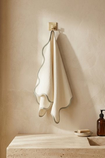 Waven 100% Cotton Wavy Ribbed Towel 50X100 cm