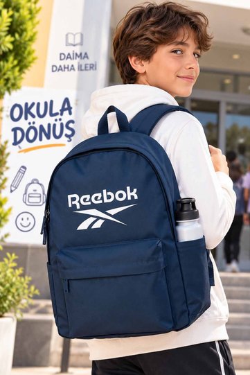 Navy Blue Backpack Daily School Sports Travel Unisex Laptop Compartment Lightweight Durable 44X30X14 cm