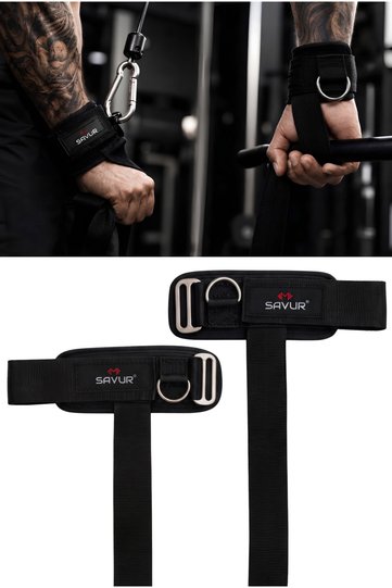 Fitness Strap&Cuff -Lifting Strap Cable Cuff Dual Strap