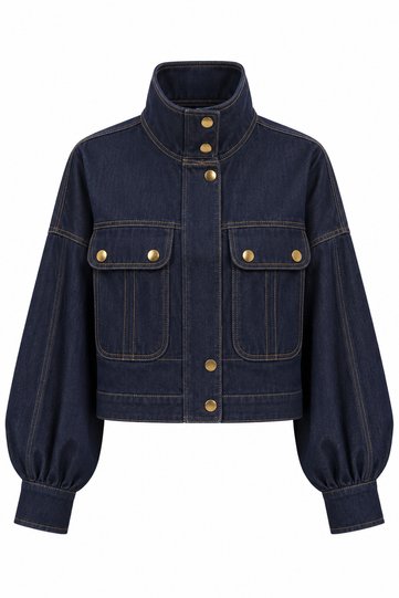 Gold Buttoned Denim Jacket