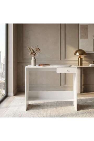 Linz Writing Desk With 1 Drawer - White
