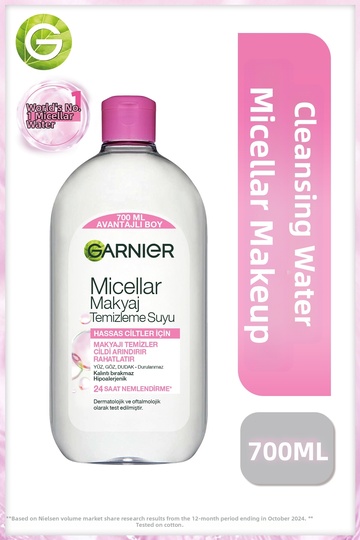 Micellar Makeup Cleansing Water 700ml, 24 Hour Hydration, for Sensitive Skin, Vegan & Cruelty Free
