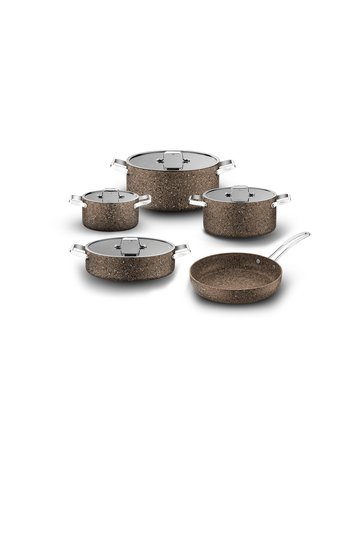 Stone-Age Terra 9 Piece Non-Scratch Fireproof Non-Stick Induction Cookware Set