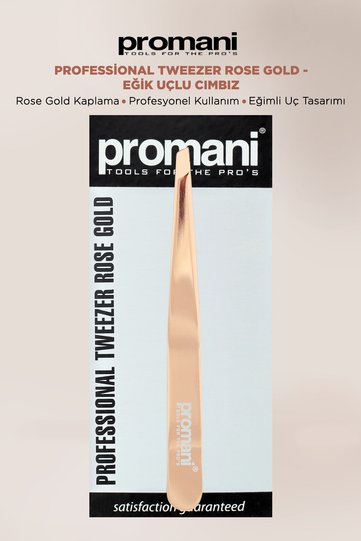 Professional Tweezer Rose Gold - Slanted Tip Tweezers