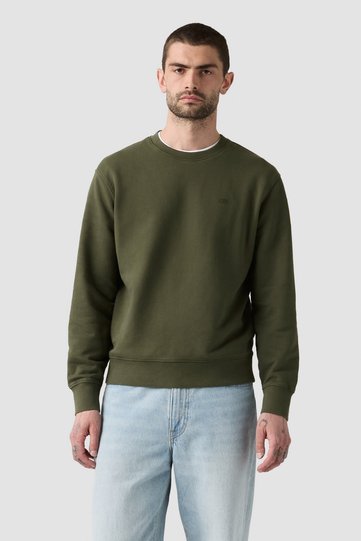 Original Hm Crew Deep Depths French Terry 100% Cotton Green Sweatshirt