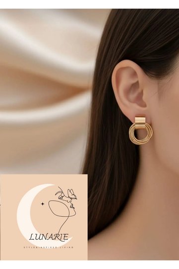 أقراط متعددة الحلقات بتصميم حلزوني، أقراط نسائية مضادة للحساسية، هدية عصرية، موديلات حديثة