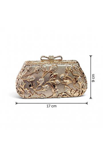 ''Mini Size'' Crystal Stone & Figure Model Metal Case Women's Evening Dress Bag