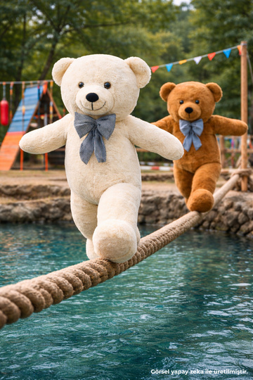 130 cm Big Teddy Bear with Bow Tie Giant Big Plush Teddy Bear