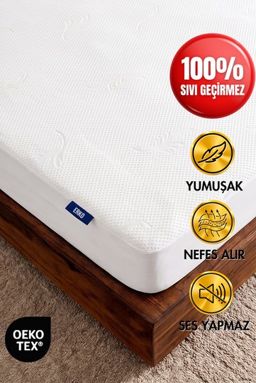 Luxury Water-Resistant Mattress Cover |   100% Full Protection |   Fitted Elastic Edge |   Mattress Protector |   High Edge Silent |   Does Not Make a Rustling Sound