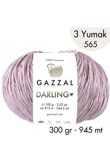 Darling 565 100% Viscose Hand Knitting Yarn, 3 Yumak, Official Sales Store