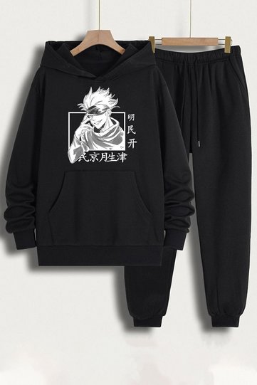 طقم بدلة رياضية مطبوعة للجنسين من Jujutsu Kaisen
