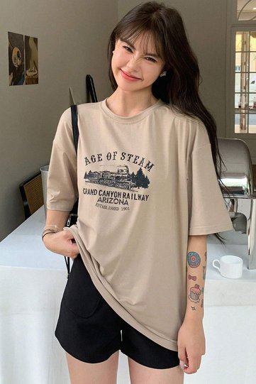 Age Of Steam Printed Design T-shirt