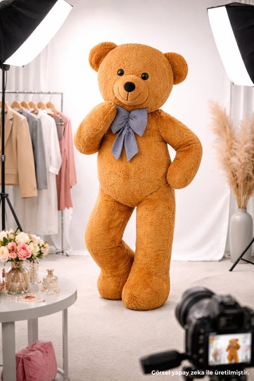 140 cm Large Plush Teddy Bear with Bow Tie, Cuddly Gift Teddy Bear with Bow Tie