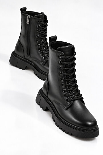 Women's Fully Fur Inside Water & Cold Resistant Non-Slip Sole Guaranteed Winter Black Boots
