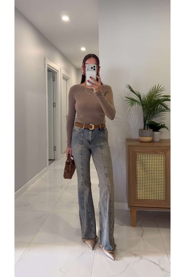 Rodre Kahve Tint Flare Jean