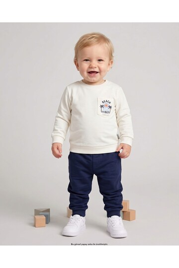 Baby Boy 1-2-3-4 Years Seasonal Thin Cotton Compact Top and Bottom Tracksuit Set, Back Printed