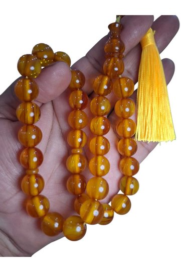 Original Squeeze Amber 13 mm Prayer Beads Suitable for Daily Use