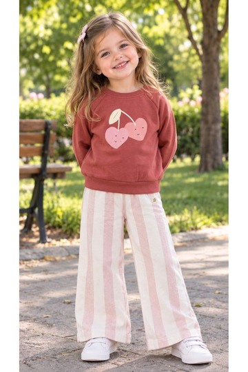 طقم رياضي شتوي للفتيات، سويت شيرت مع قميص داخلي قطني ثلاثي الخيوط، للأعمار 1-2-3-4 سنوات
