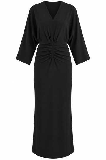 Tensel Bat Sleeve Dress Black