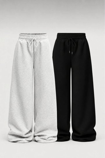 (2 Pieces) Sweatpants Set Bagy High Waist Sweatpants Sportwear Cmpany