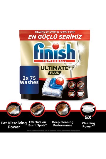 Ultimate Plus Dishwasher Detergent Capsule Tablet 150 Pieces (75 X 2)
