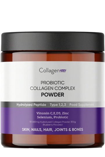 Collagen Powder 300 g. Collagen, Probiotic, Biotin, Multivitamin, Forest Fruit Flavored