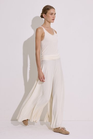 Drapey Comfortable Trousers Pearl