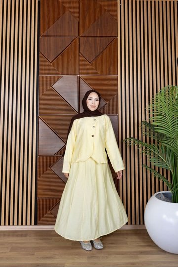 Süzüne Embroidered Skirt and Blazer Set