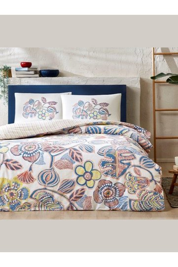 Duvet Cover Set Cecilia Turquoise Double