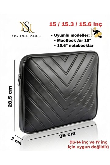 حقيبة كمبيوتر محمول مقاومة للصدمات متوافقة مع NS MacBook Air/Pro مقاس 15.6 بوصة - تصميم مقاوم للماء