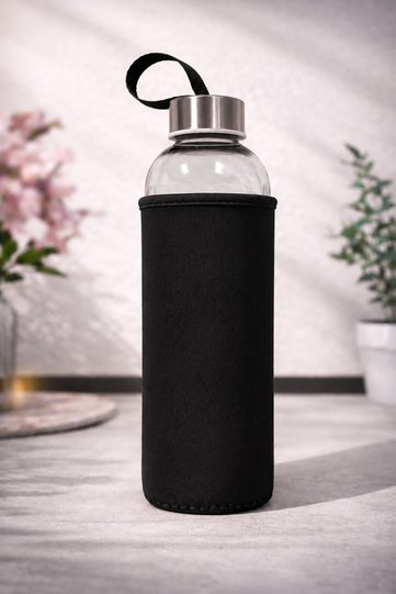 Blue Healthy Glass Water Bottle 1000 ml Water Bottle 1Lt Sports Water Bottle