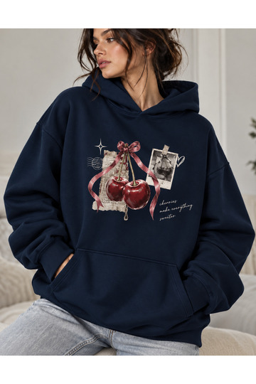Unisex Men/Women Evercery Colorful Custom Printed Cotton Oversize Hooded Sweatshirt