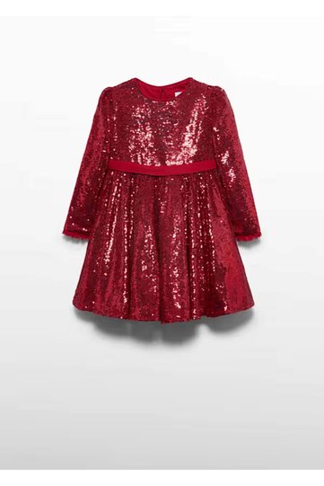 Girl's Sequined Evening Dress Red