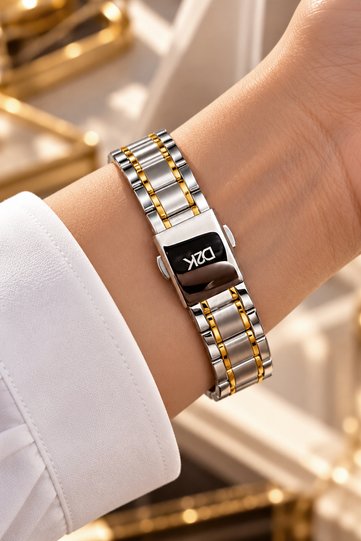 Women Wrist Watch, Waterproof Gold Silver Steel Cord - Bracelet Gift Dkby2046C4